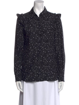 FRAME Silk Printed Blouse