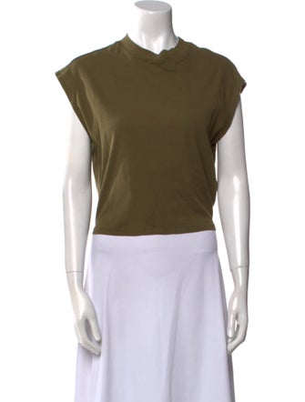 FRAME Crew Neck Short Sleeve Crop Top