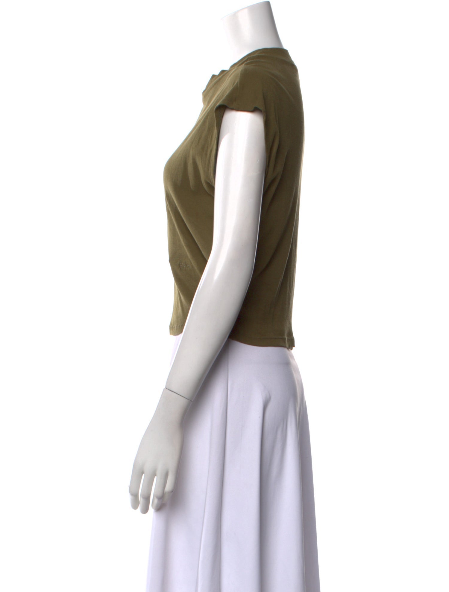 FRAME Crew Neck Short Sleeve Crop Top