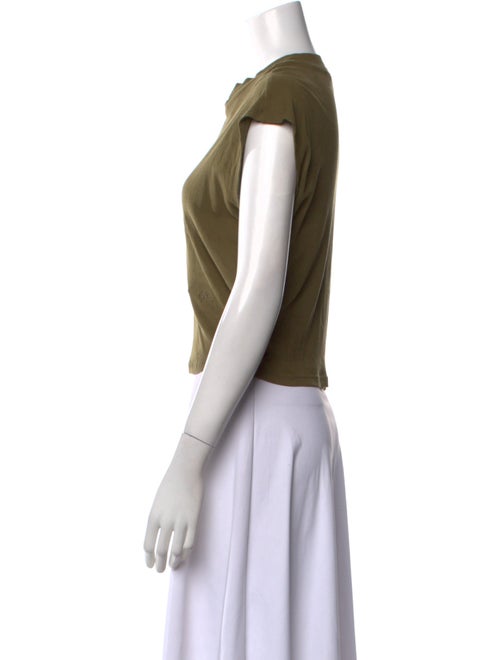 FRAME Crew Neck Short Sleeve Crop Top