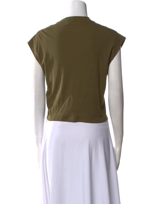 FRAME Crew Neck Short Sleeve Crop Top