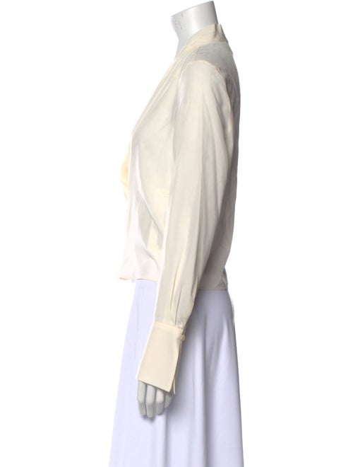 FRAME Silk V-Neck Blouse