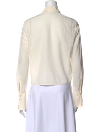 FRAME Silk V-Neck Blouse