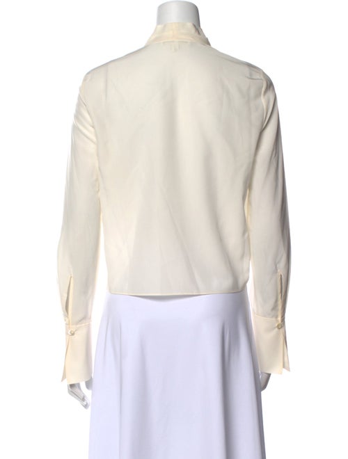 FRAME Silk V-Neck Blouse