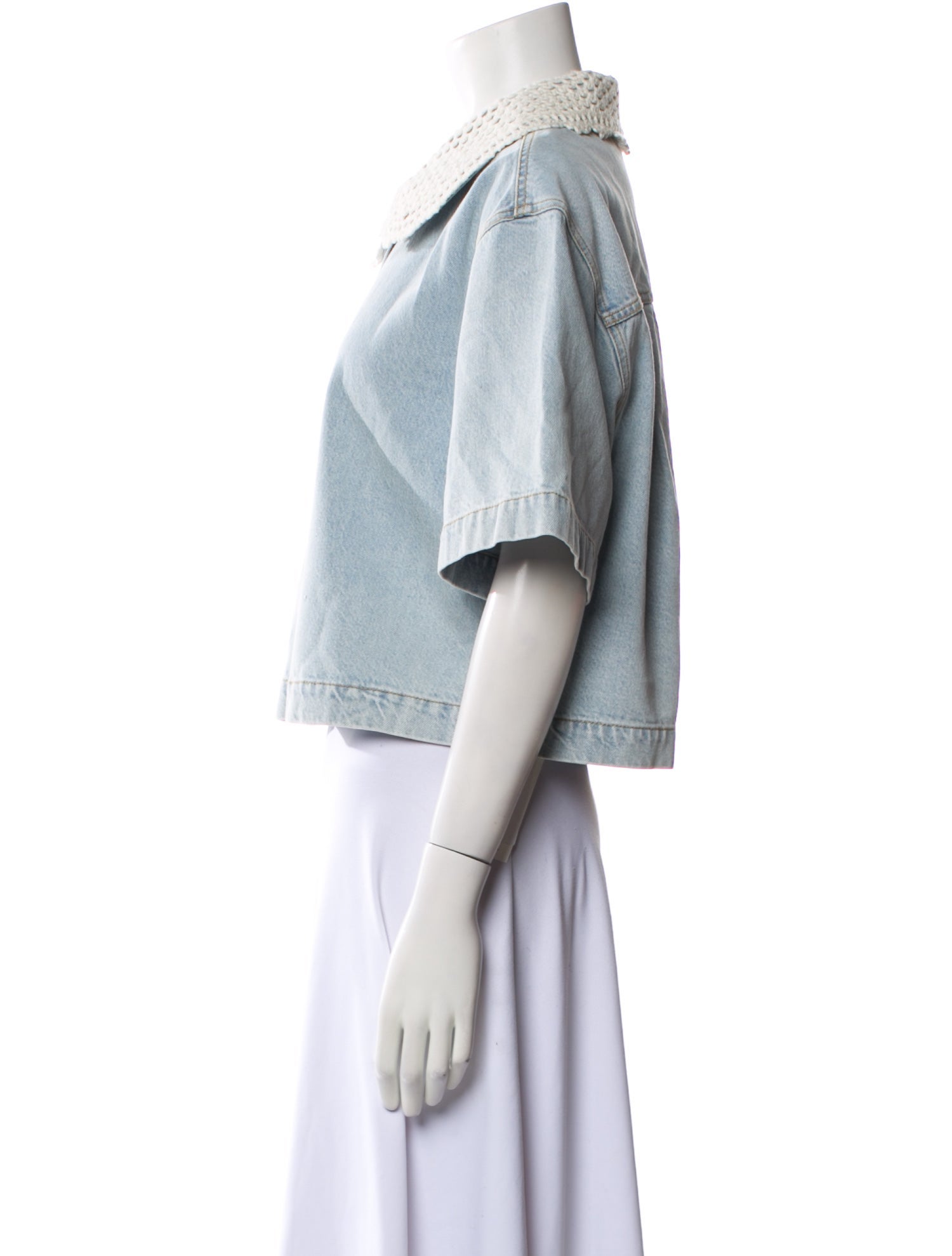 FRAME Short Sleeve Crop Top