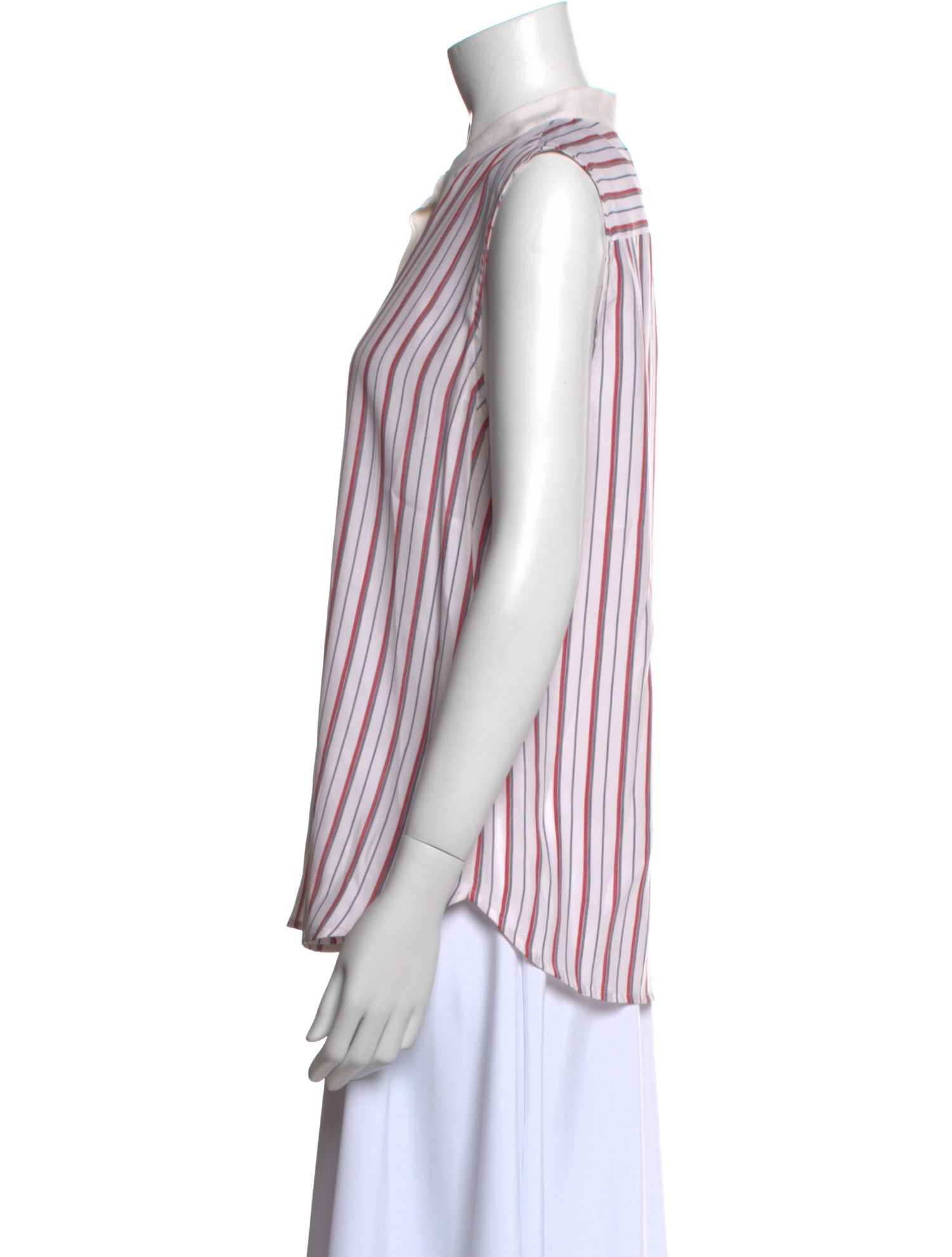 FRAME Striped Crew Neck Blouse