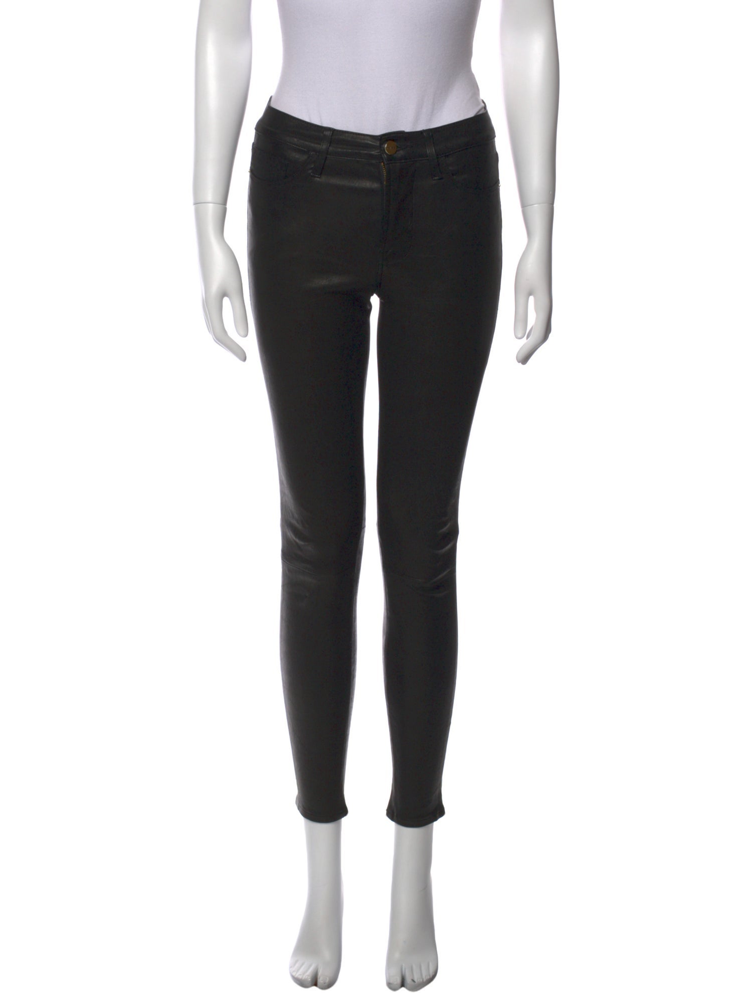 FRAME Lamb Leather Skinny Leg Pants