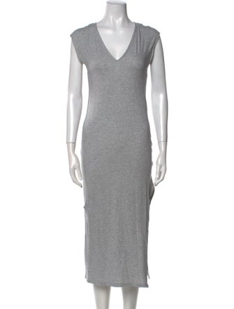 FRAME V-Neck Long Dress