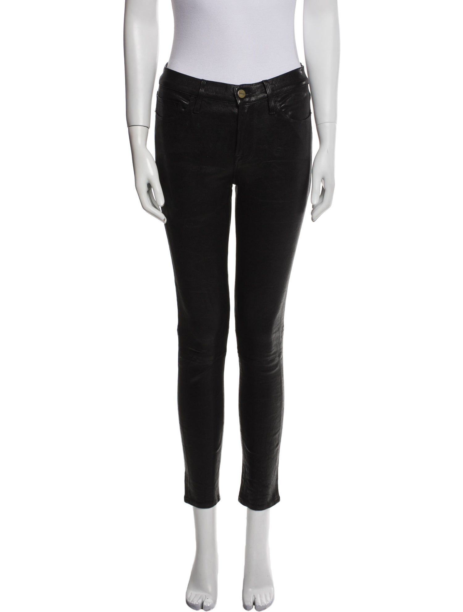FRAME Lamb Leather Skinny Leg Pants
