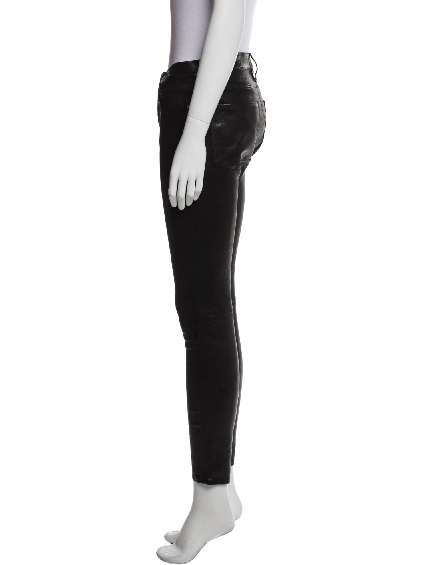 FRAME Lamb Leather Skinny Leg Pants