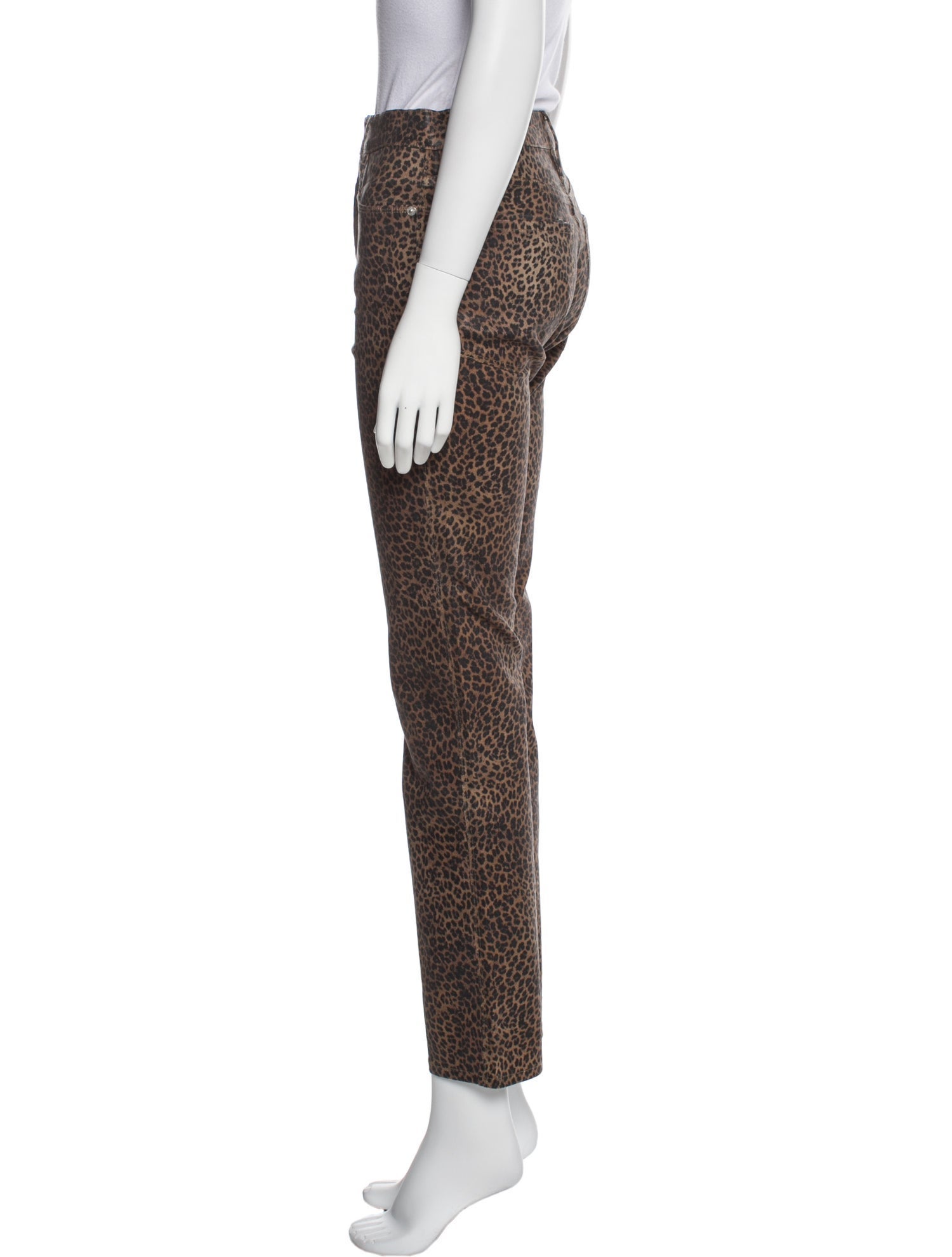 FRAME Animal Print Straight Leg Pants