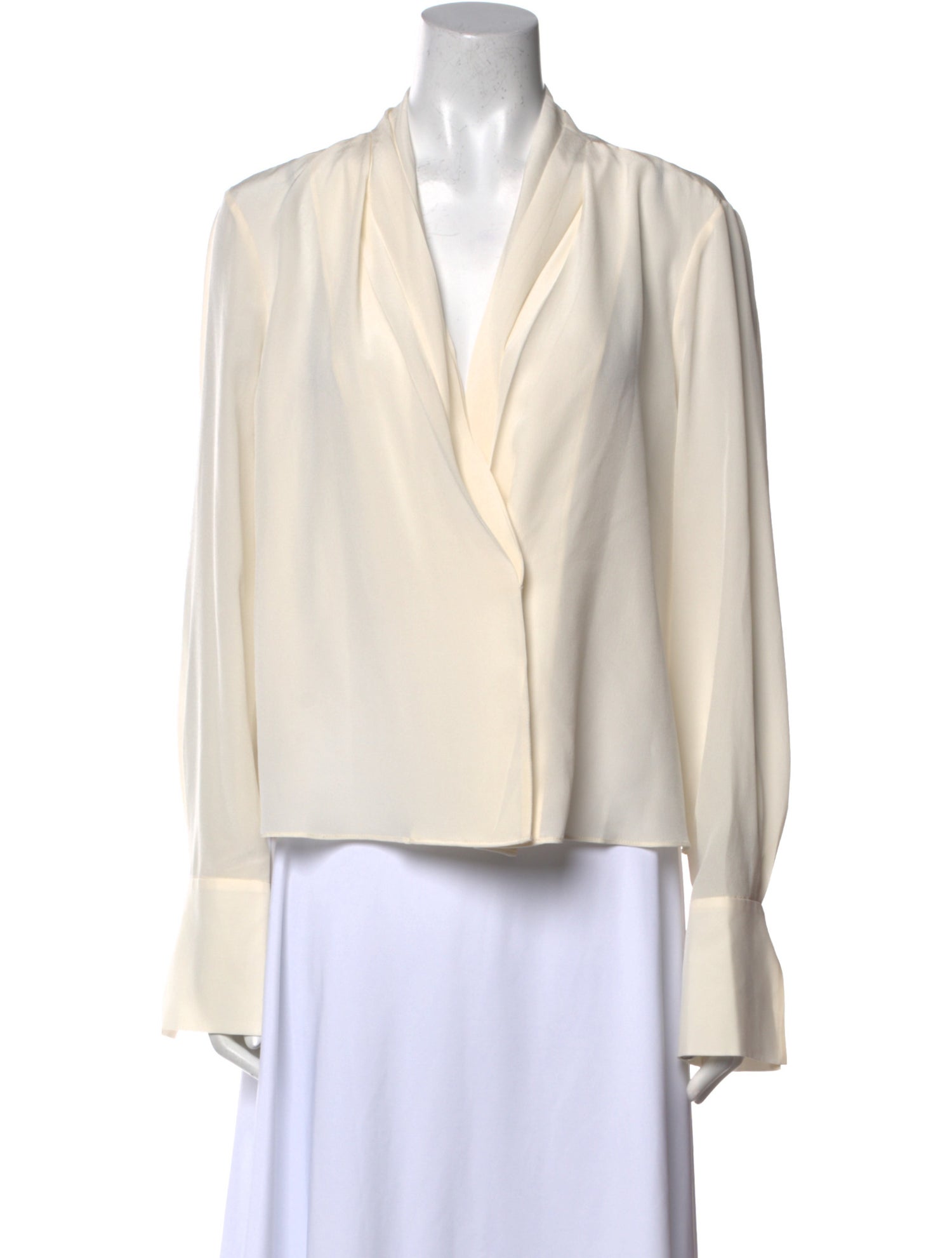 FRAME Silk V-Neck Blouse w/ Tags