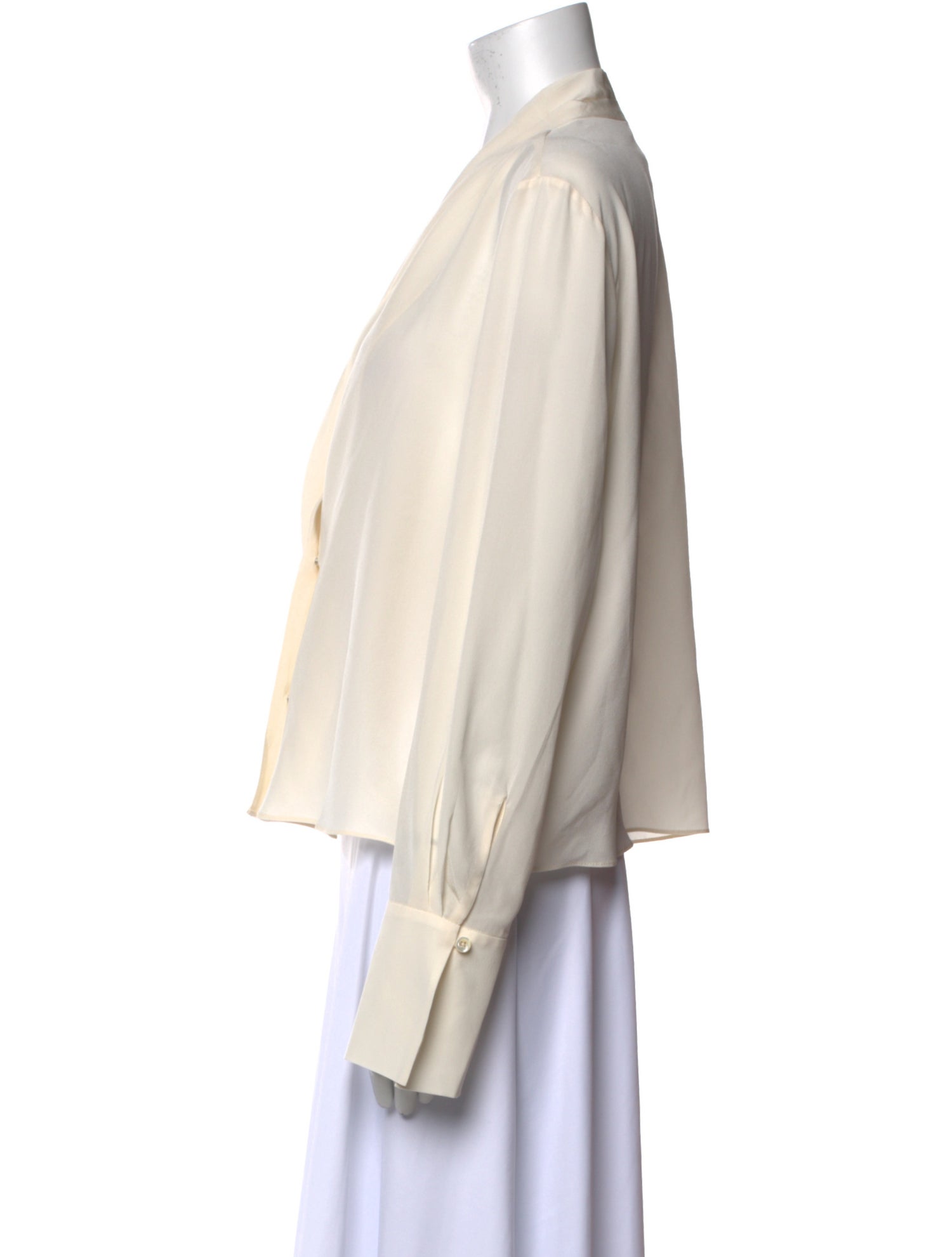 FRAME Silk V-Neck Blouse w/ Tags