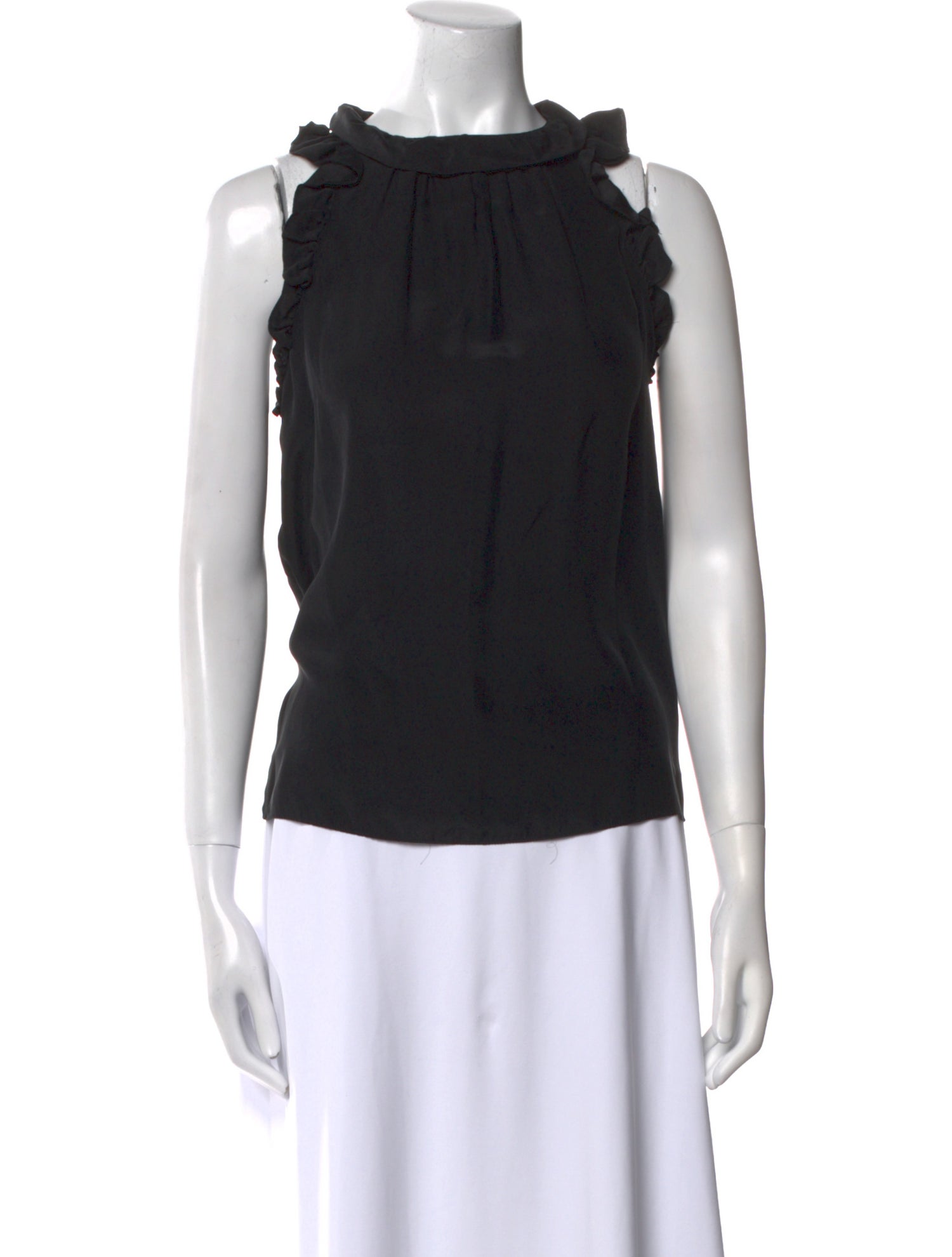 FRAME Silk Bateau Neckline Blouse