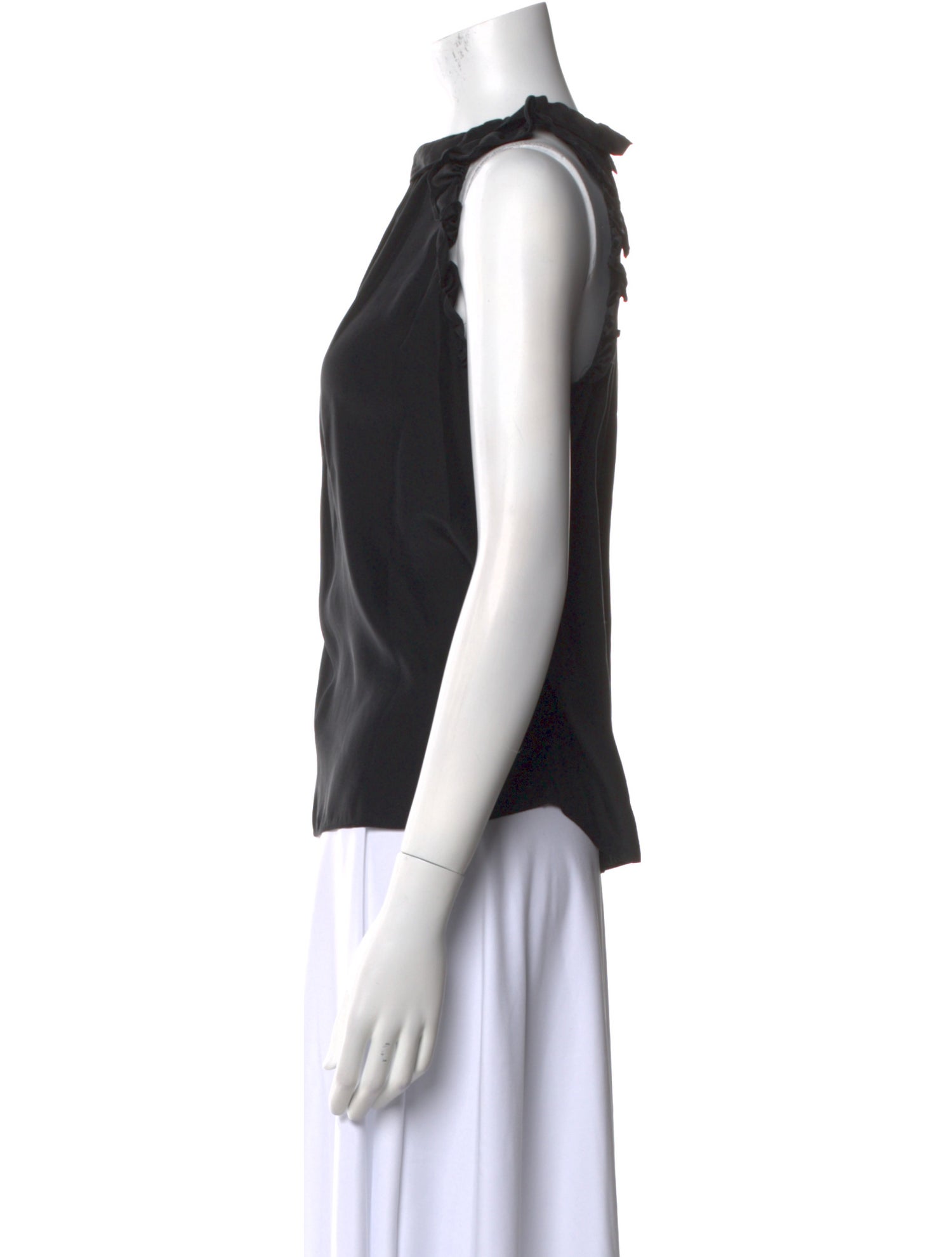 FRAME Silk Bateau Neckline Blouse