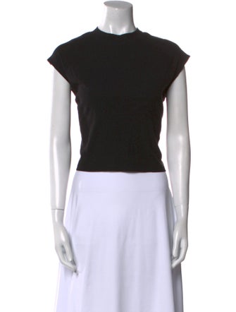 FRAME Crew Neck Short Sleeve Crop Top