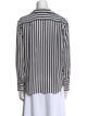 FRAME Silk Striped Button-Up Top