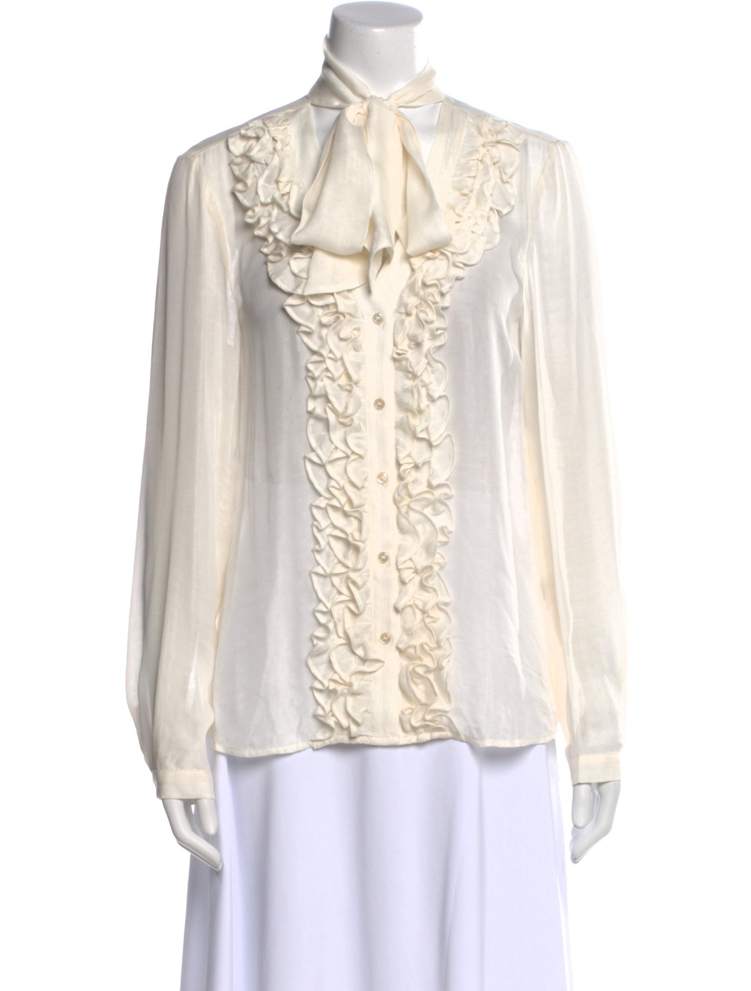 FRAME Silk Mock Neck Blouse