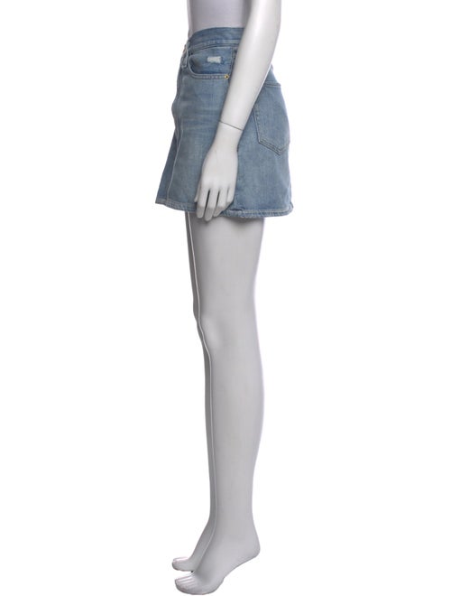 FRAME Distressed Accents Mini Skirt