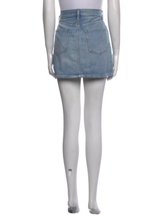 FRAME Distressed Accents Mini Skirt