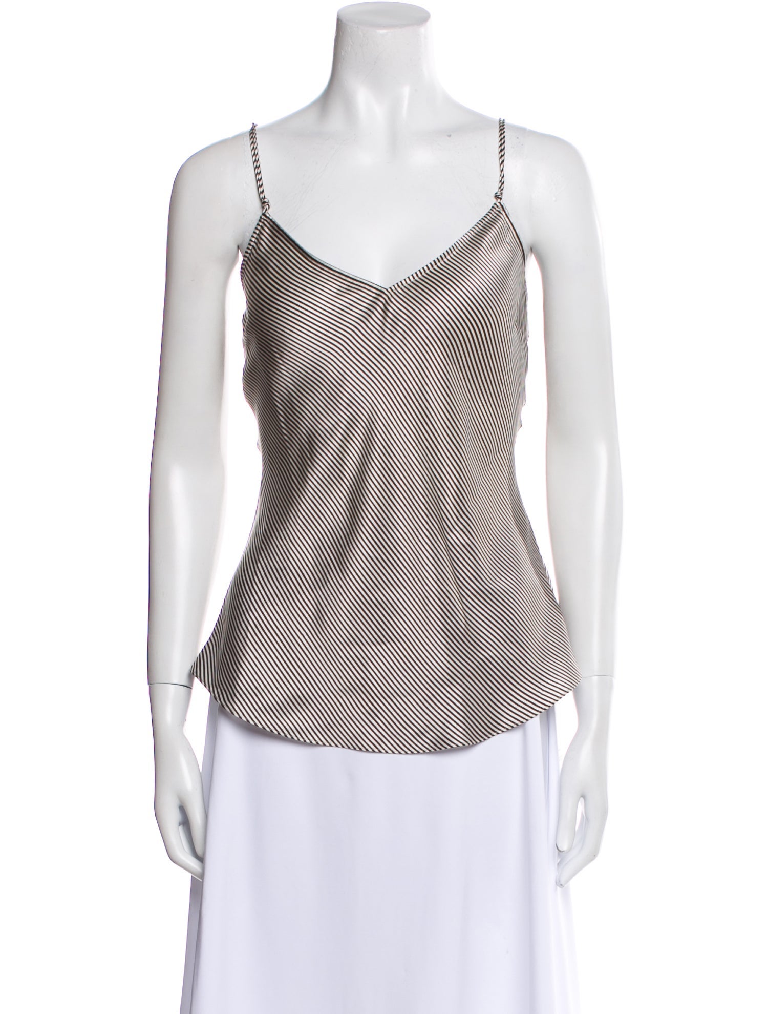 FRAME Silk Striped Top