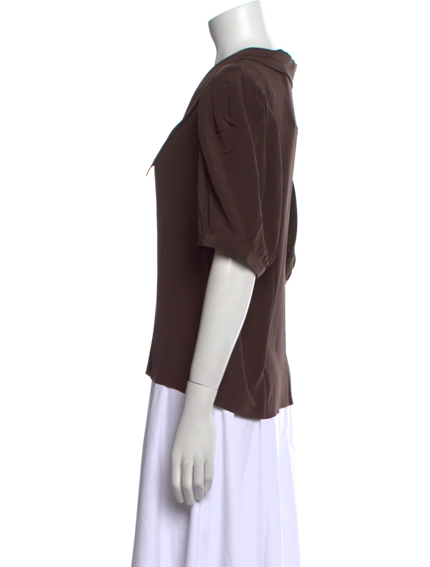 FRAME Silk V-Neck Top