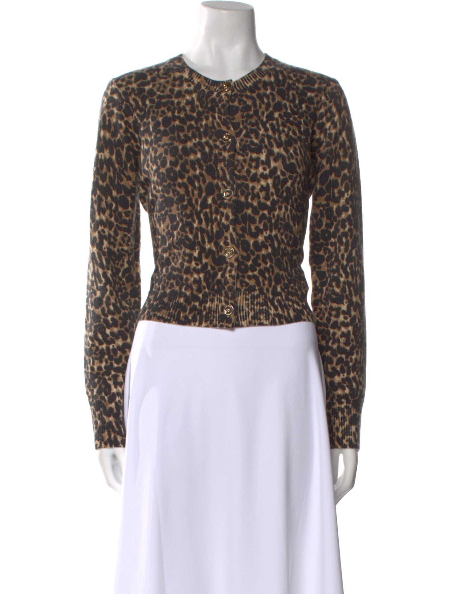 FRAME Cashmere Animal Print Sweater