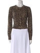 FRAME Cashmere Animal Print Sweater