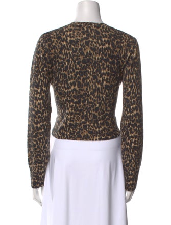FRAME Cashmere Animal Print Sweater