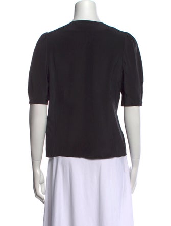 FRAME Silk V-Neck Blouse