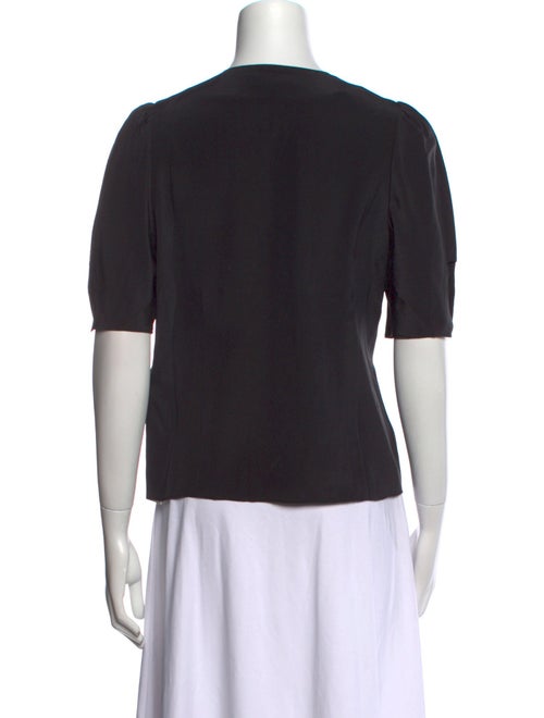 FRAME Silk V-Neck Blouse