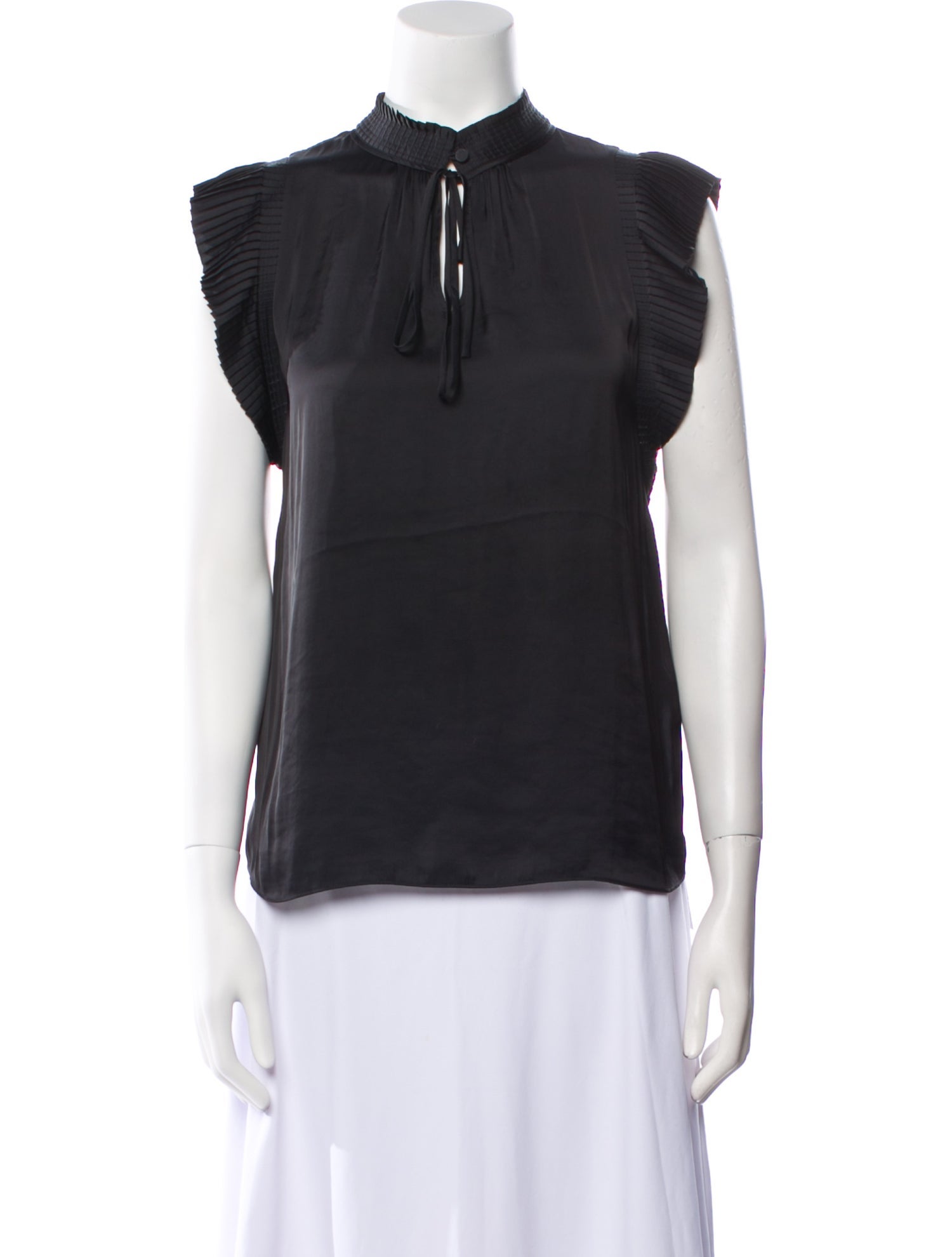 FRAME Mock Neck Sleeveless Blouse