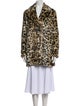 FRAME Faux Fur Animal Print Faux Fur Coat
