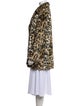FRAME Faux Fur Animal Print Faux Fur Coat
