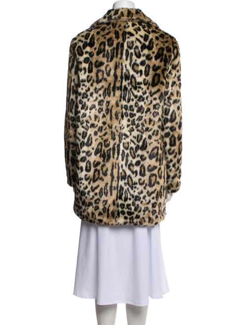 FRAME Faux Fur Animal Print Faux Fur Coat