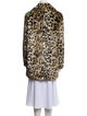 FRAME Faux Fur Animal Print Faux Fur Coat