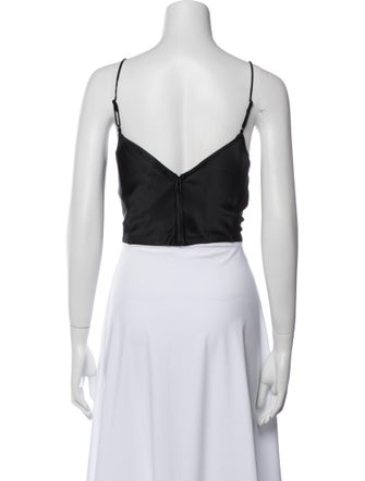 FRAME V-Neck Sleeveless Crop Top