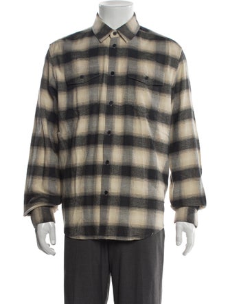 FRAME Plaid Print Trucker Jacket