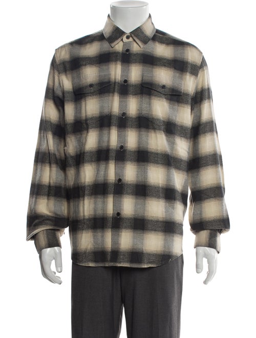 FRAME Plaid Print Trucker Jacket