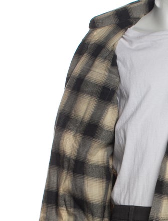 FRAME Plaid Print Trucker Jacket