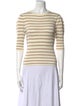 FRAME Striped Crew Neck Top