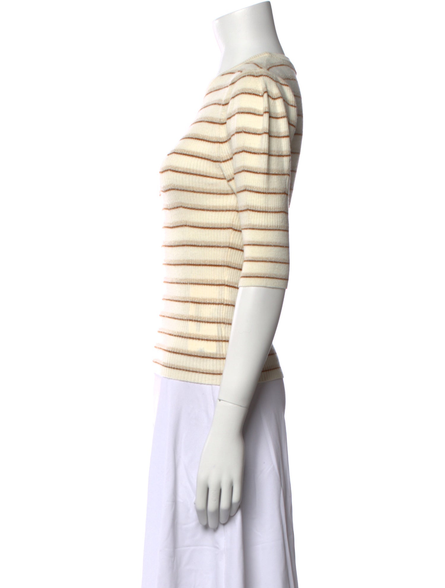 FRAME Striped Crew Neck Top