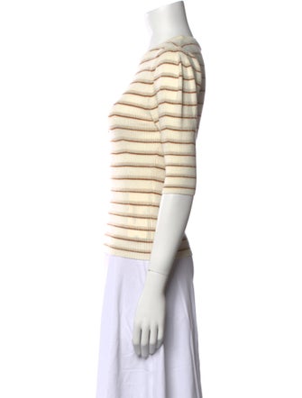 FRAME Striped Crew Neck Top