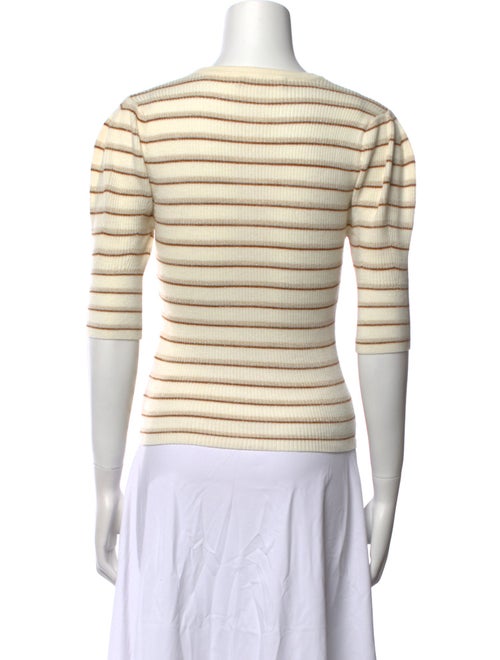 FRAME Striped Crew Neck Top