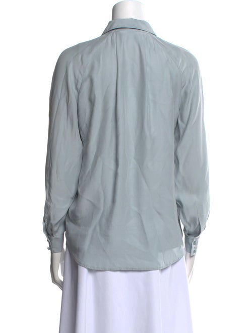 FRAME Silk Long Sleeve Button-Up Top