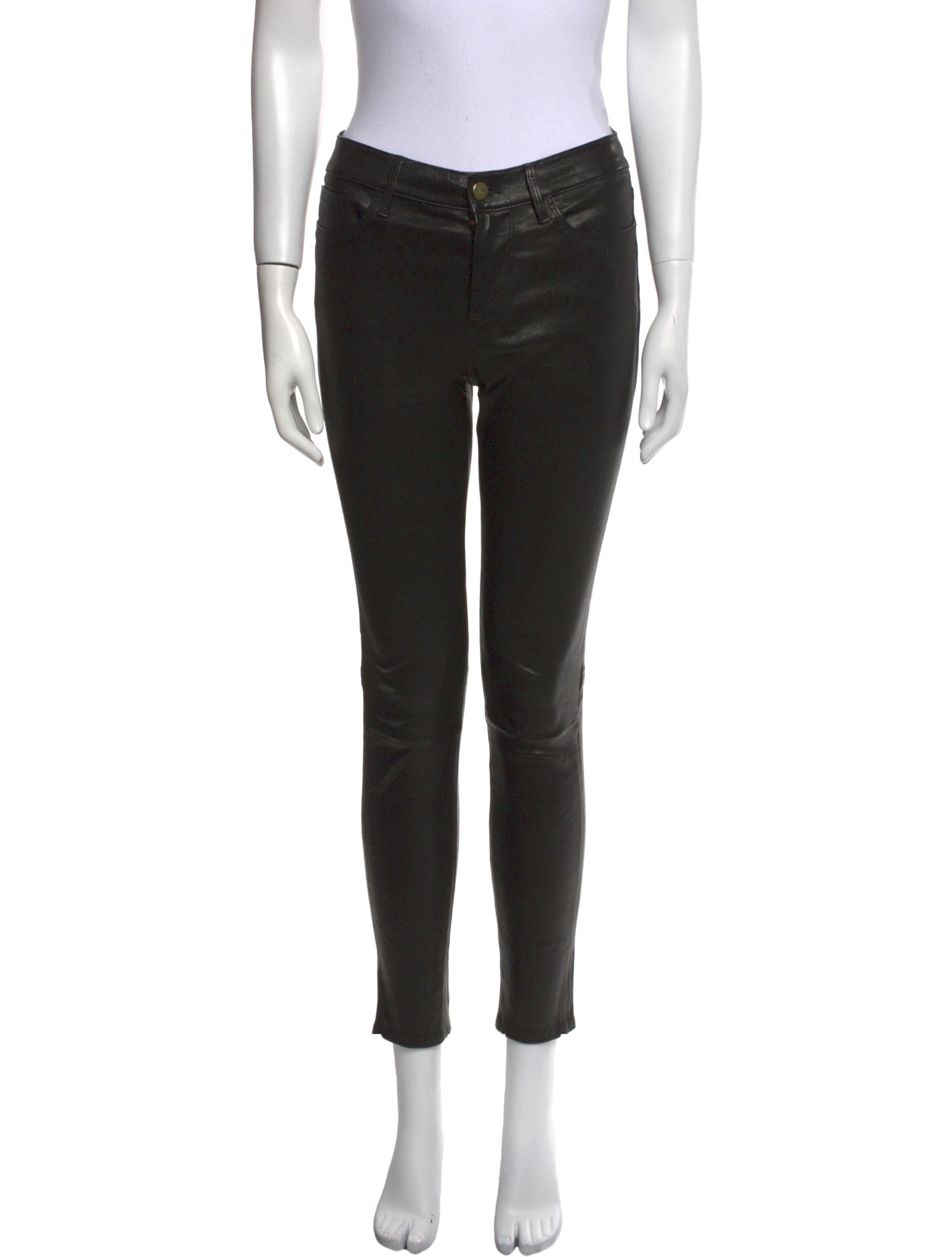 FRAME Lamb Leather Skinny Leg Pants
