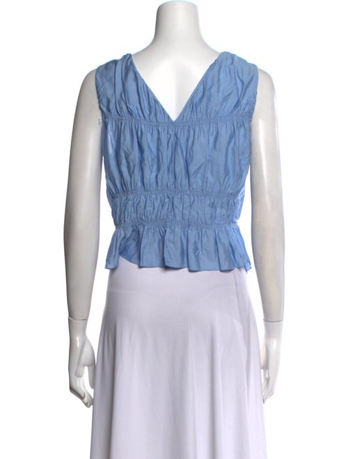 FRAME V-Neck Sleeveless Crop Top