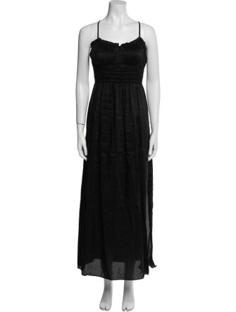 FRAME Square Neckline Long Dress