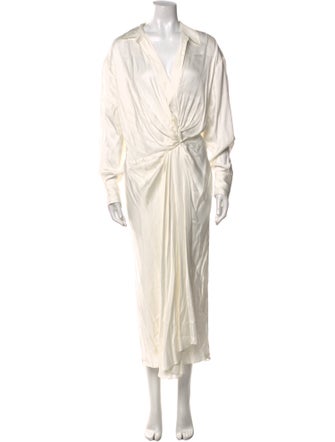 FRAME V-Neck Long Dress