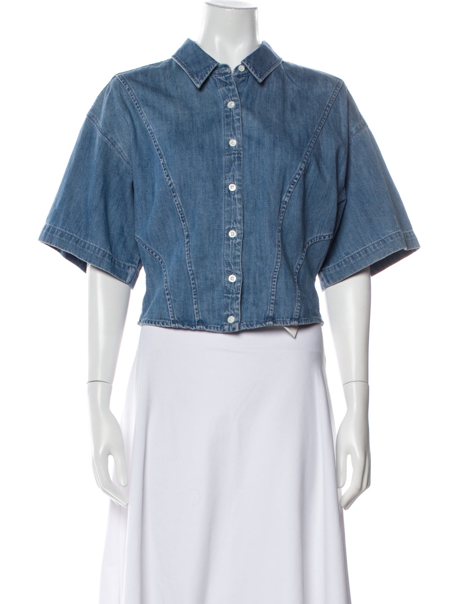 FRAME Vintage Short Sleeve Crop Top